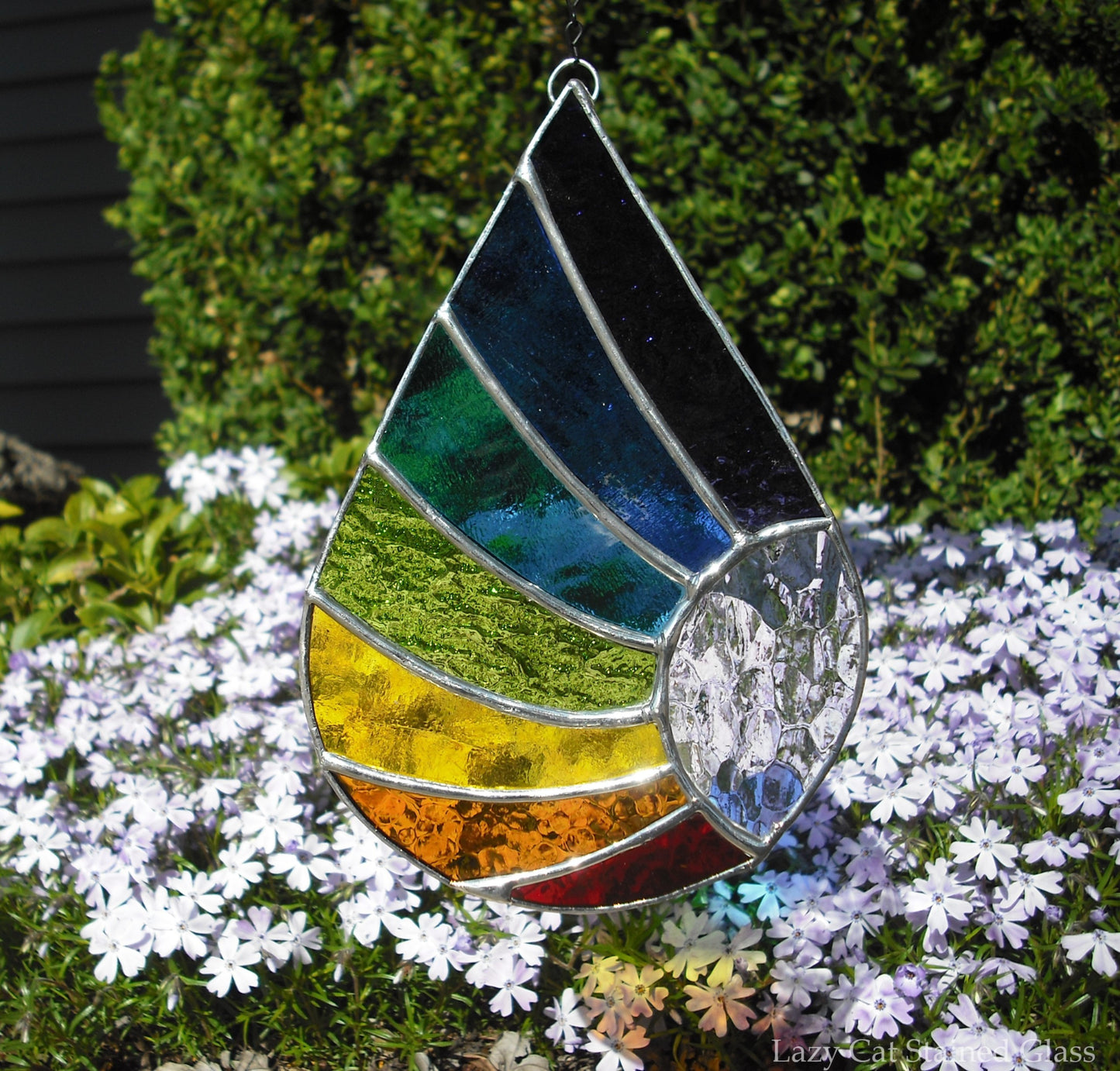 Rainbow teardrop suncatcher