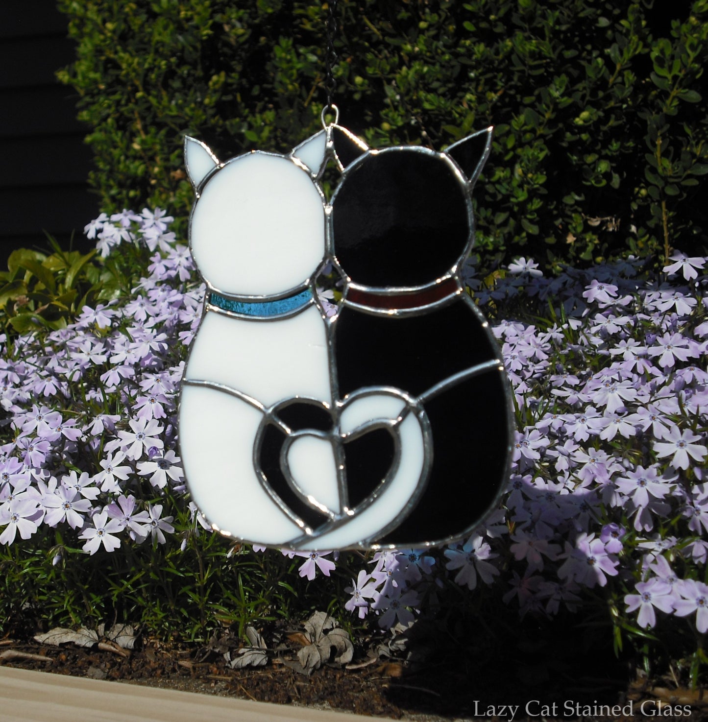 Kitty Love – Stained Glass Cat Suncatcher