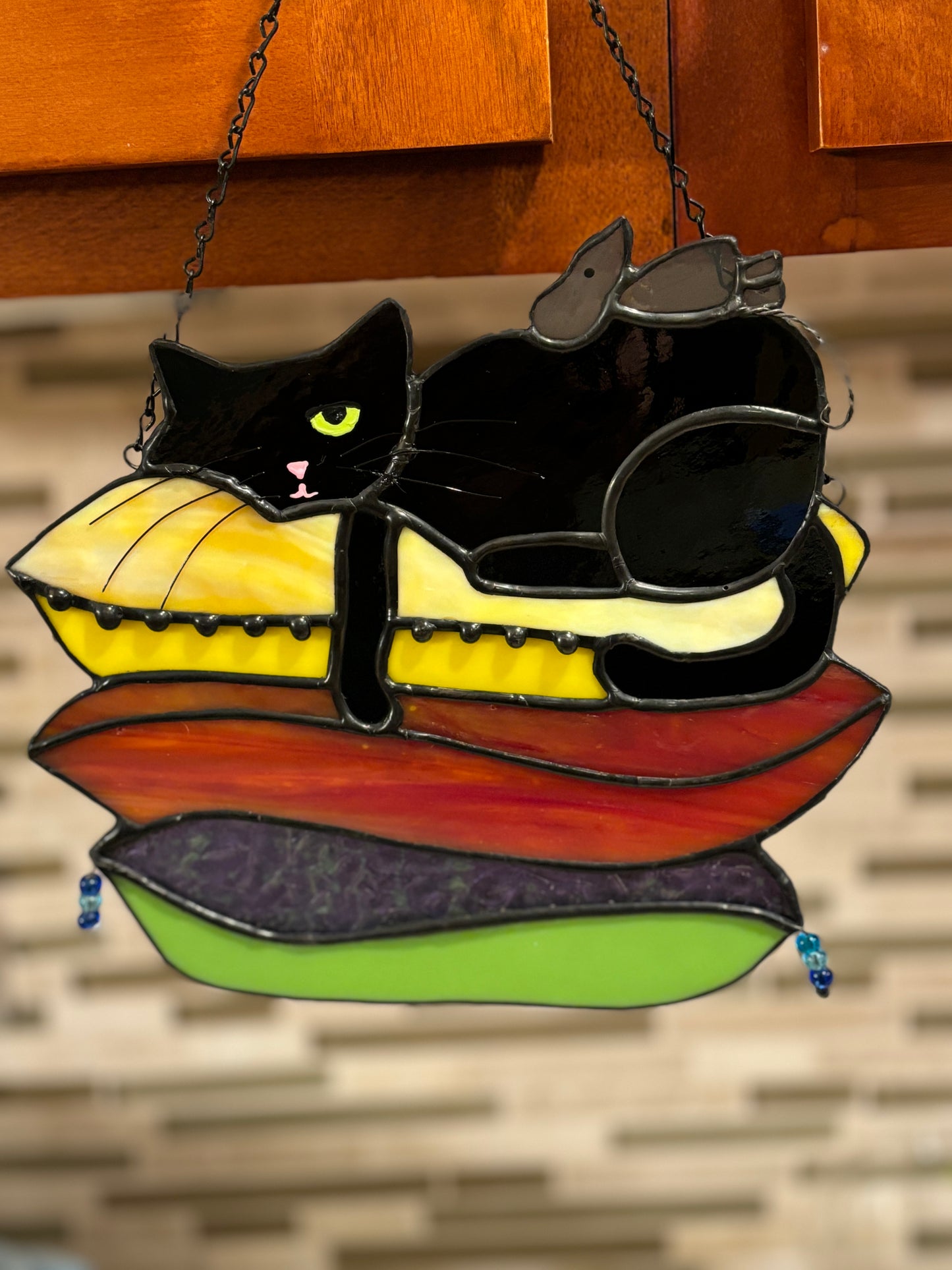 Comfy Cat – Stained Glass Suncatcher