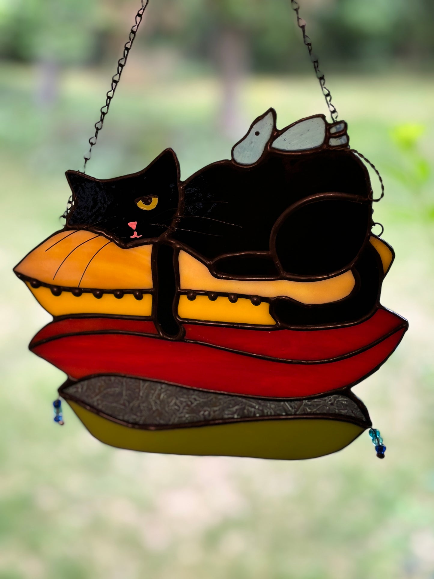 Comfy Cat – Stained Glass Suncatcher