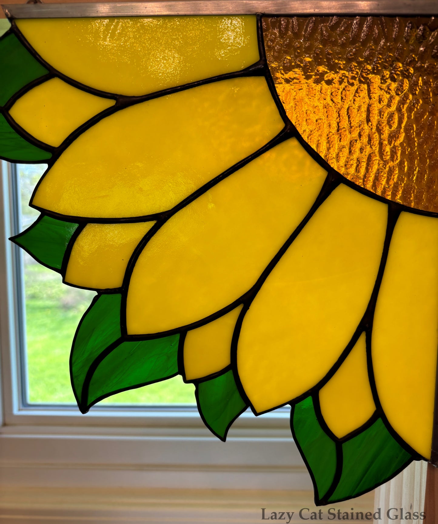 Corner Sunflower – Stained Glass Accent
