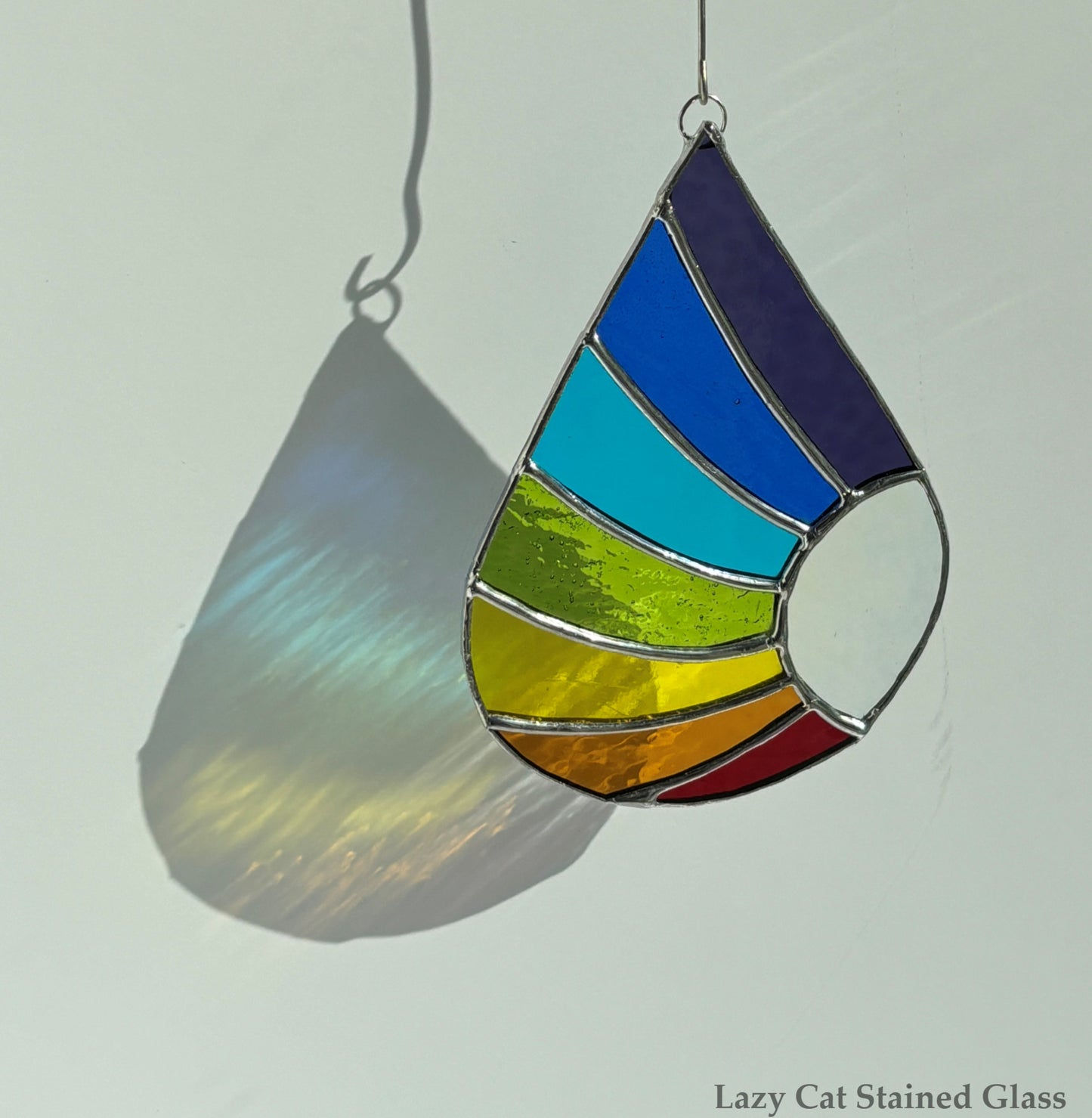 Rainbow teardrop suncatcher