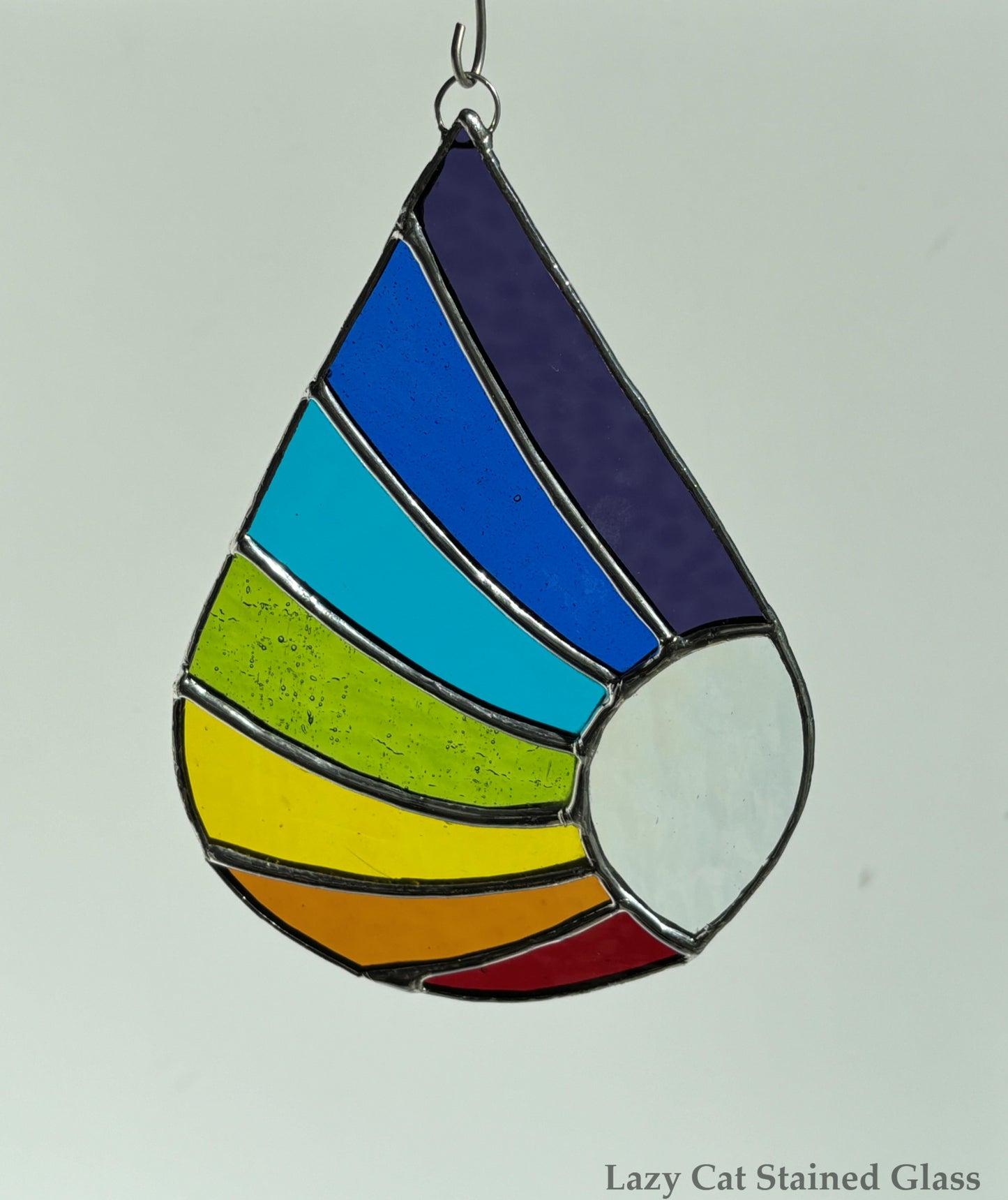 Rainbow teardrop suncatcher