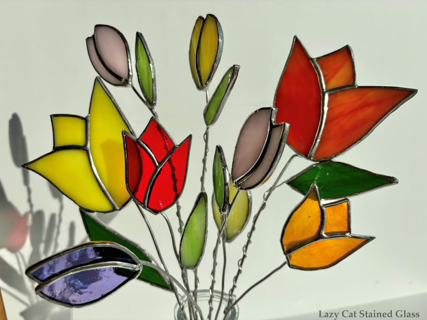 Tulip Bouquet – Stained Glass Floral Arrangement