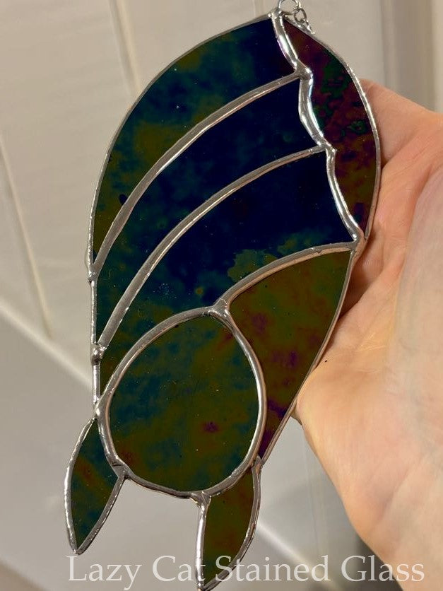 Sleeping Bat - Stained Glass Ornament