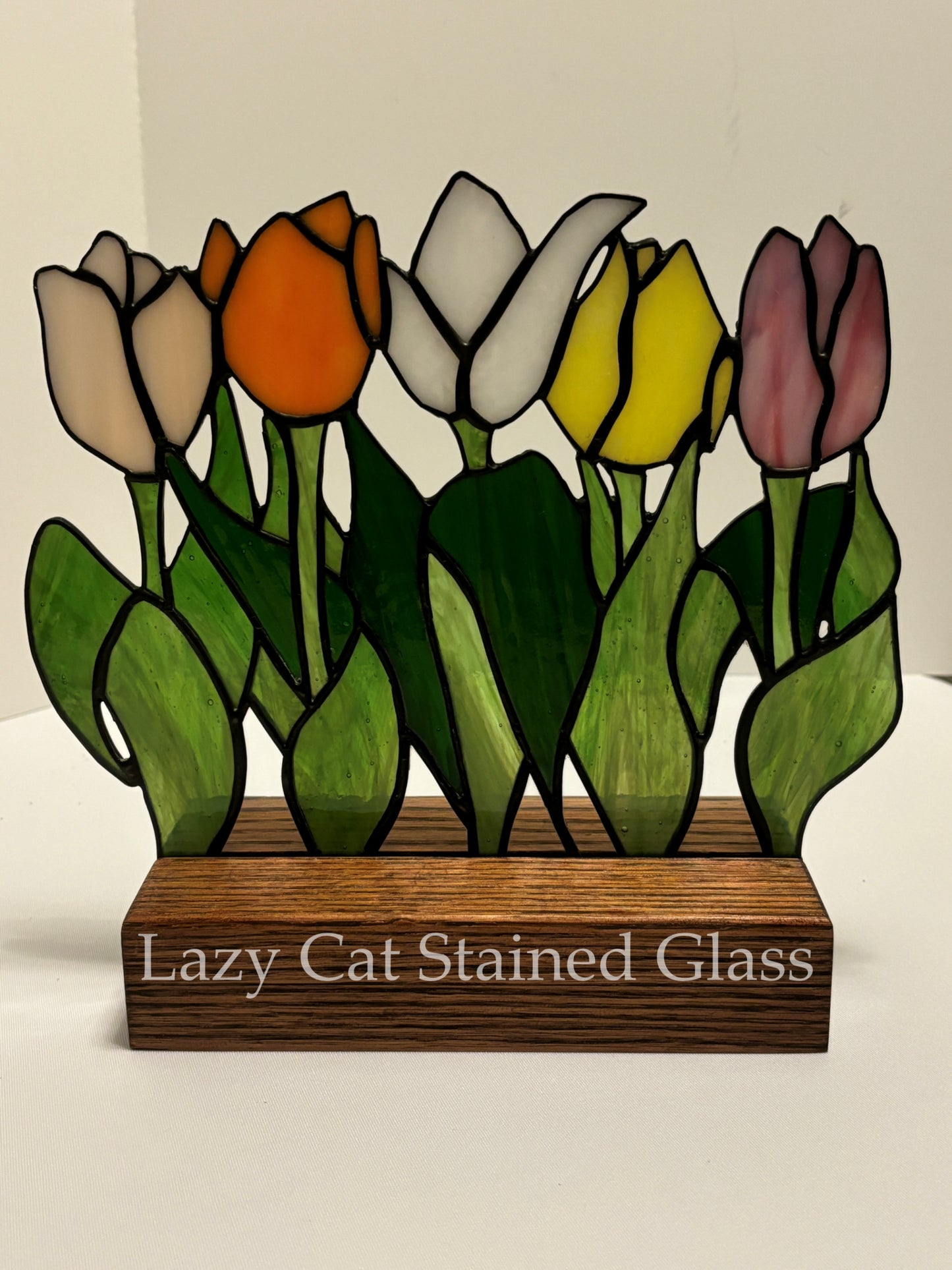 Tulip Parade – Stained Glass Floral Display