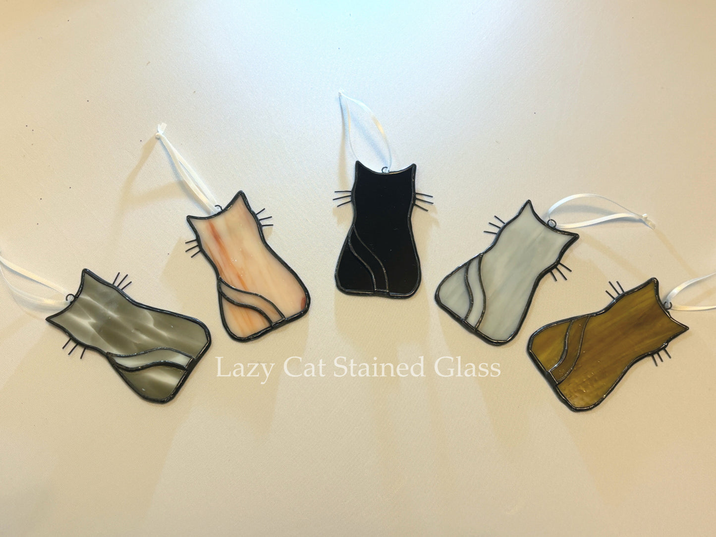 Sitting Critters – Stained Glass Dog & Cat Ornaments