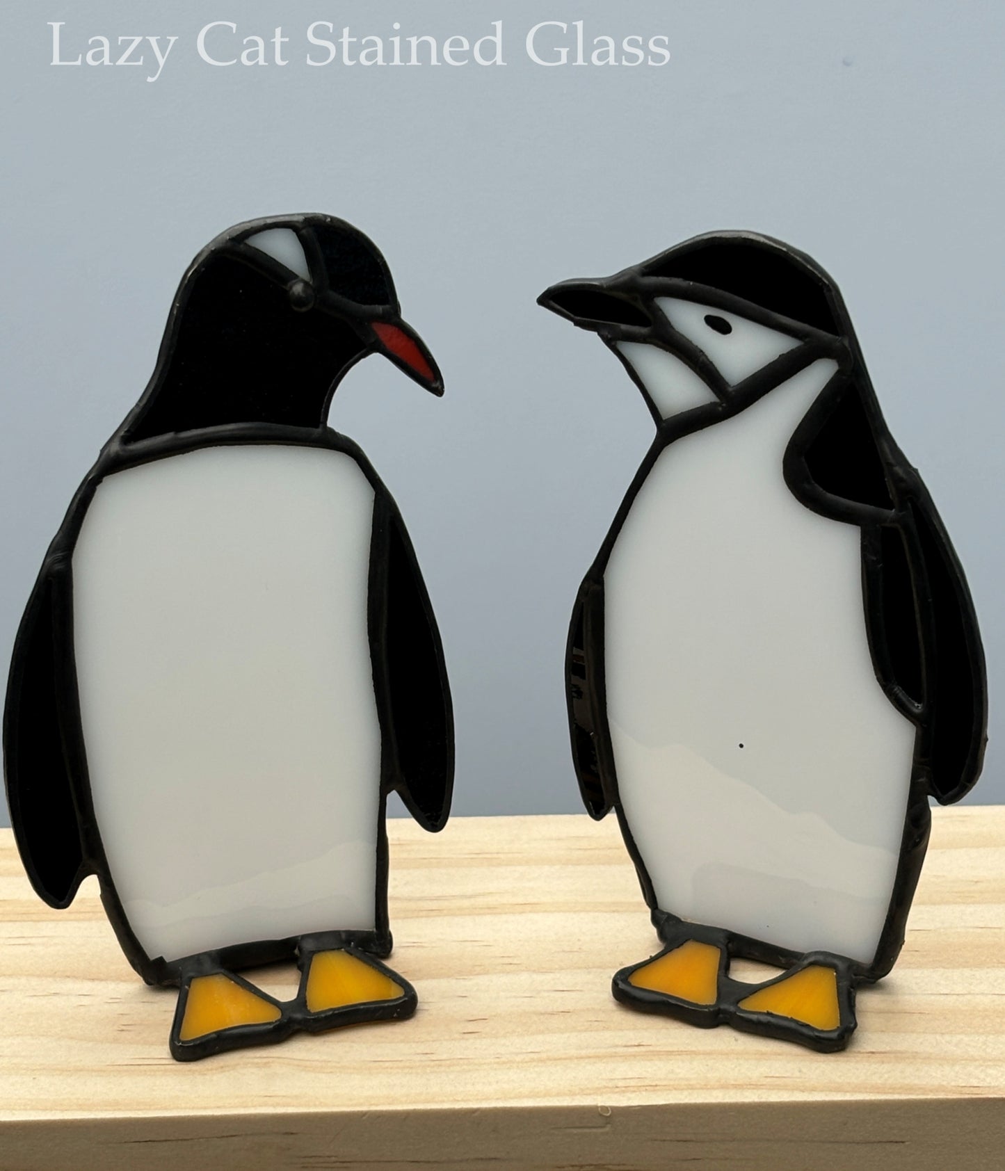 Waddle Buddies – Stained Glass Penguin Duo