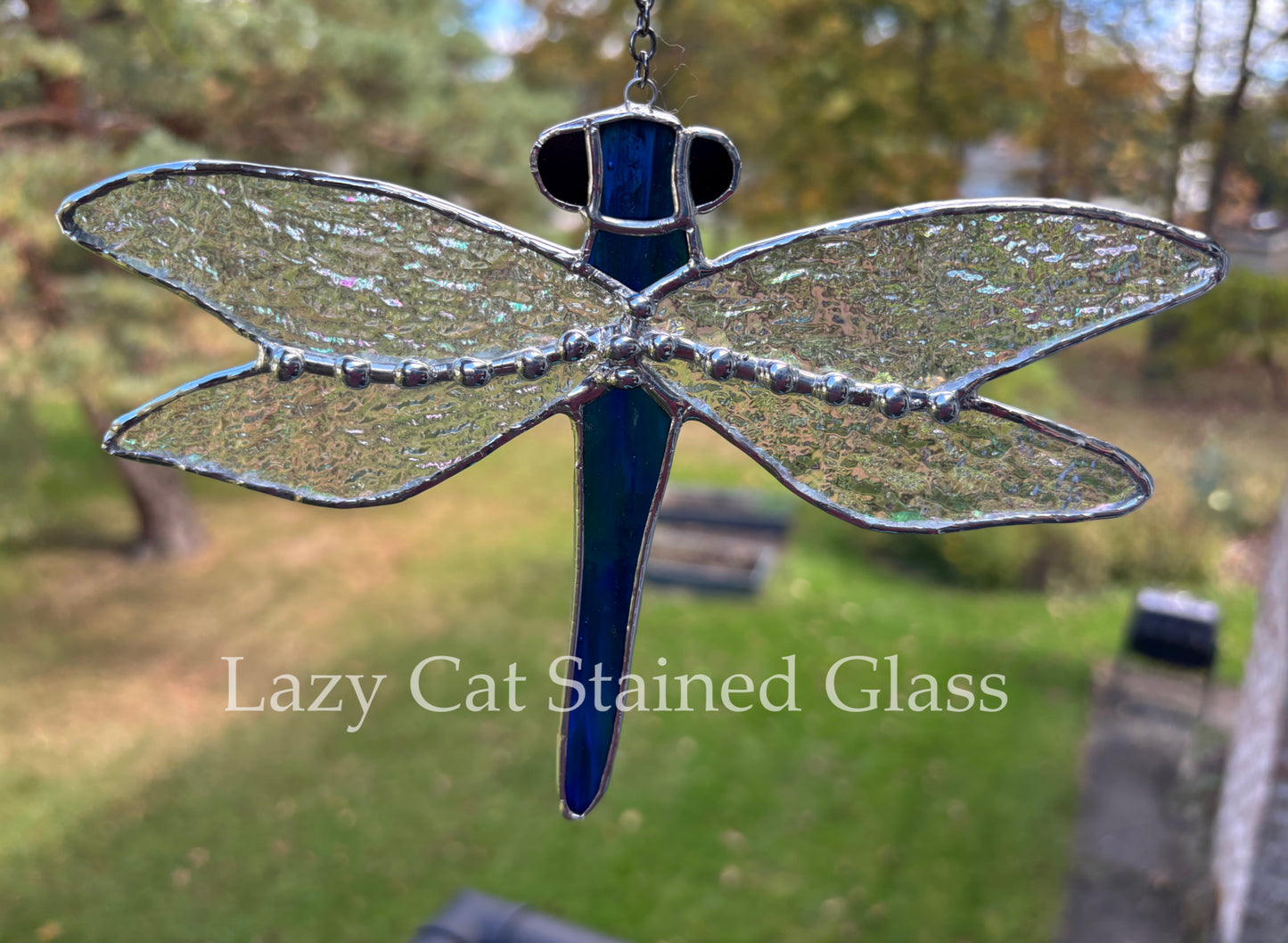 Winged Spark – Stained Glass Dragonfly