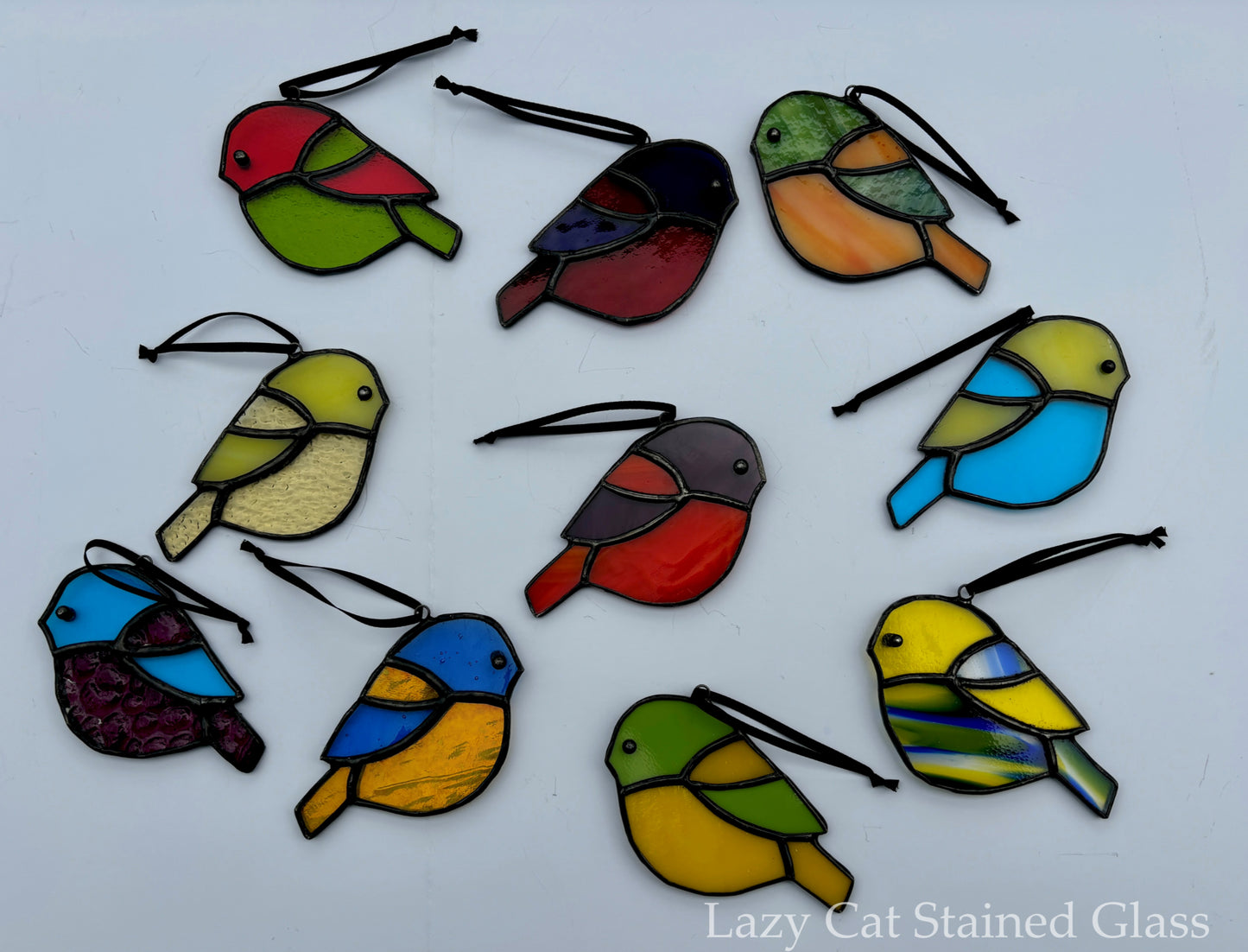 Songbirds - Stained Glass Ornaments