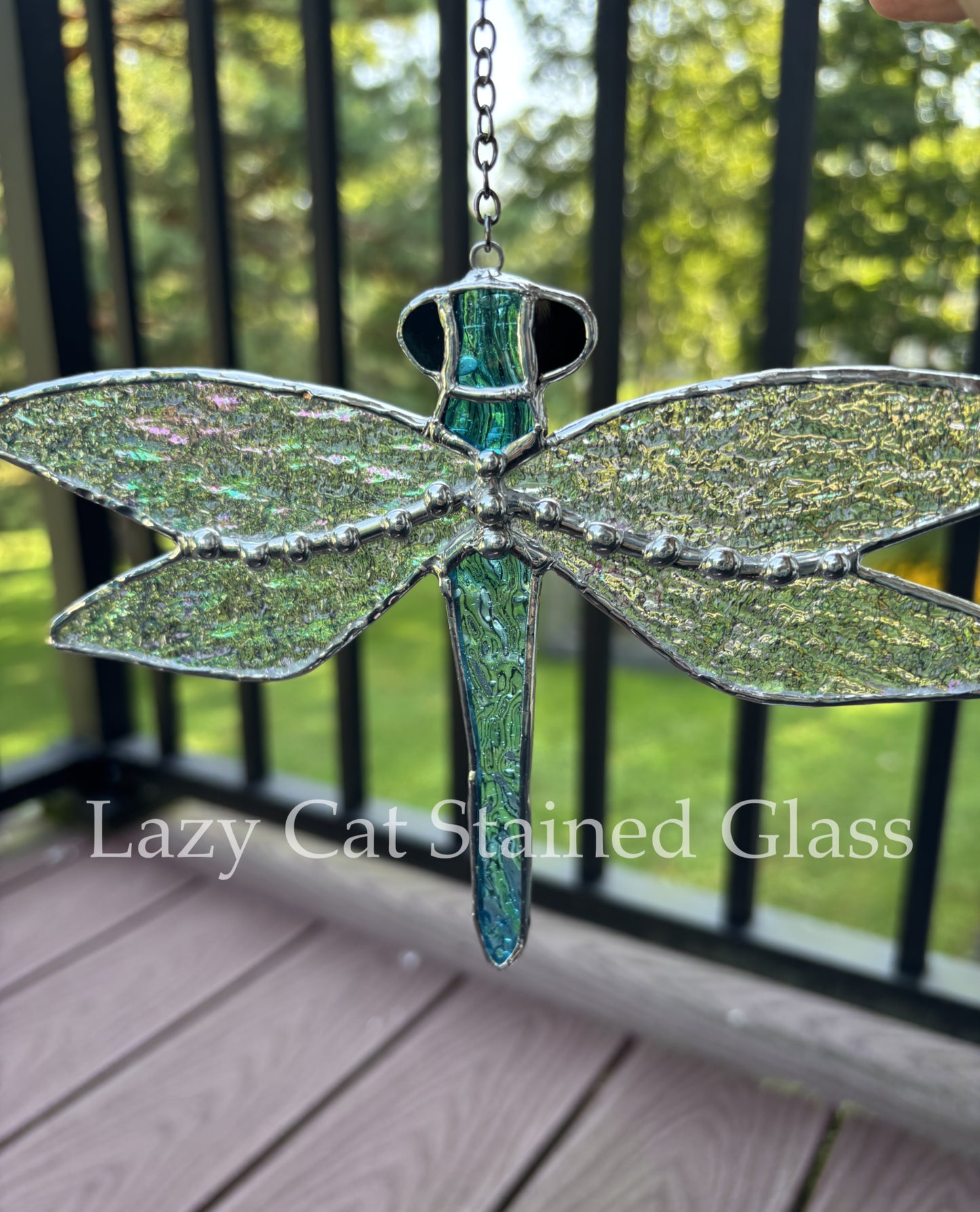 Winged Spark – Stained Glass Dragonfly