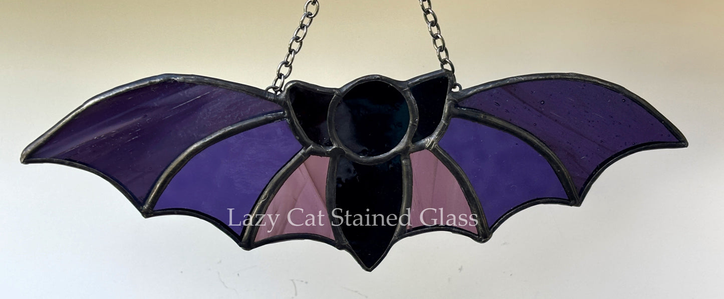 Twilight Visitor - Stained Glass Bat