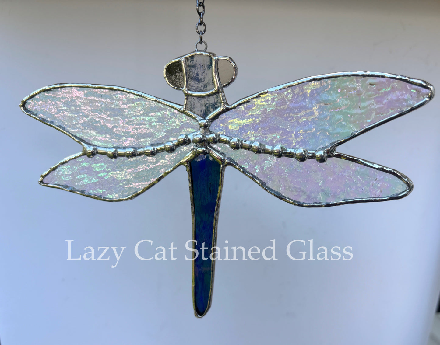Winged Spark – Stained Glass Dragonfly