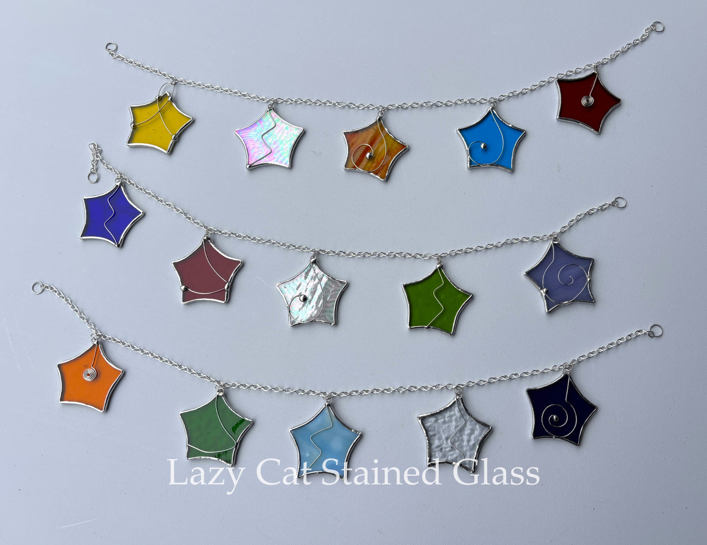 Starlight Chain – Stained Glass Star Garland