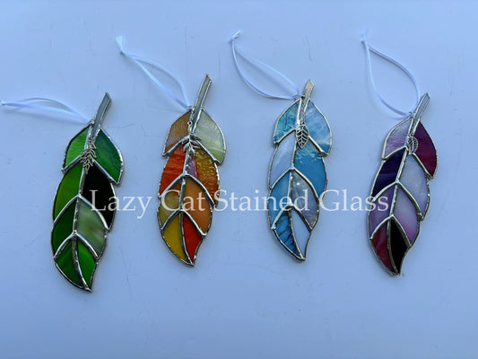 Bright Feather - Stained Glass Suncatcher